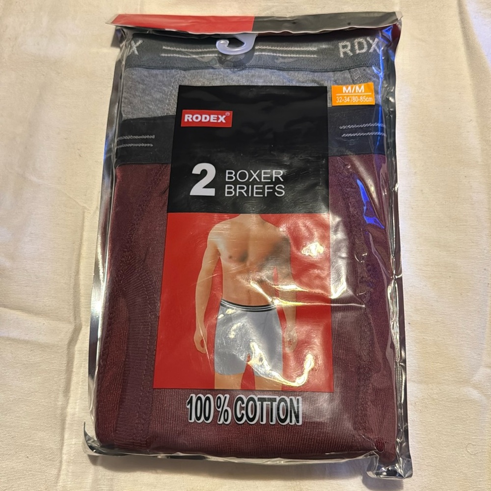 Rodex men boxer briefs 2 medium 32-34 in